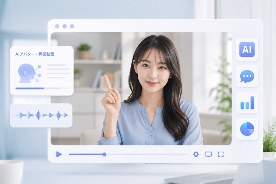 AIアバター・解説動画制作のイメージ