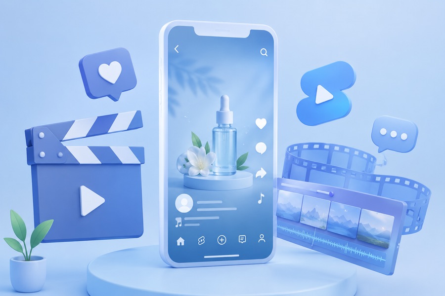 SNSショート動画制作のイメージ